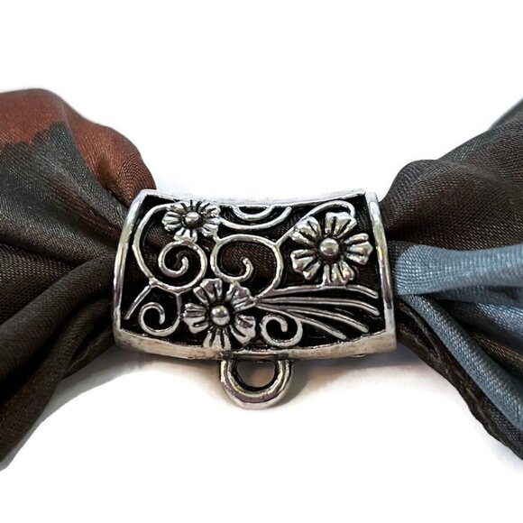 As Low As $2 Antique Silver Scarf Tibetan Style CCB Hangers Bail Floral (4) - Picture 4 of 5